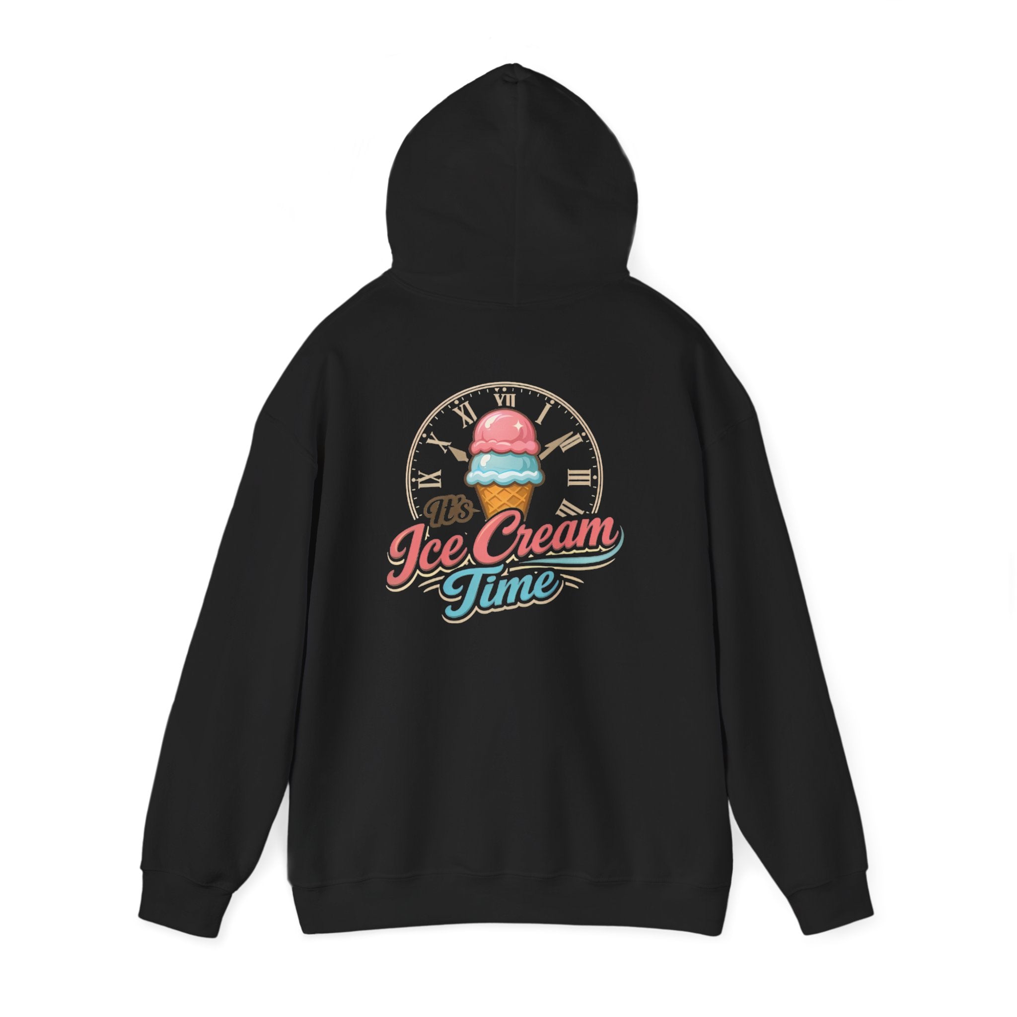"It's Ice Cream Time - What Time Is It?" Unisex Heavy Blend™ Hooded Sweatshirt