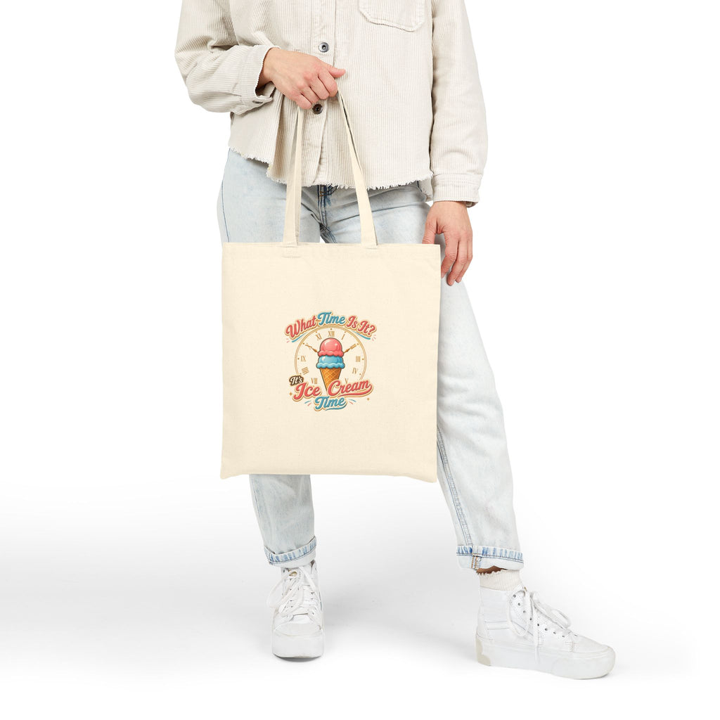 What Time Is It? Cotton Canvas Tote Bag