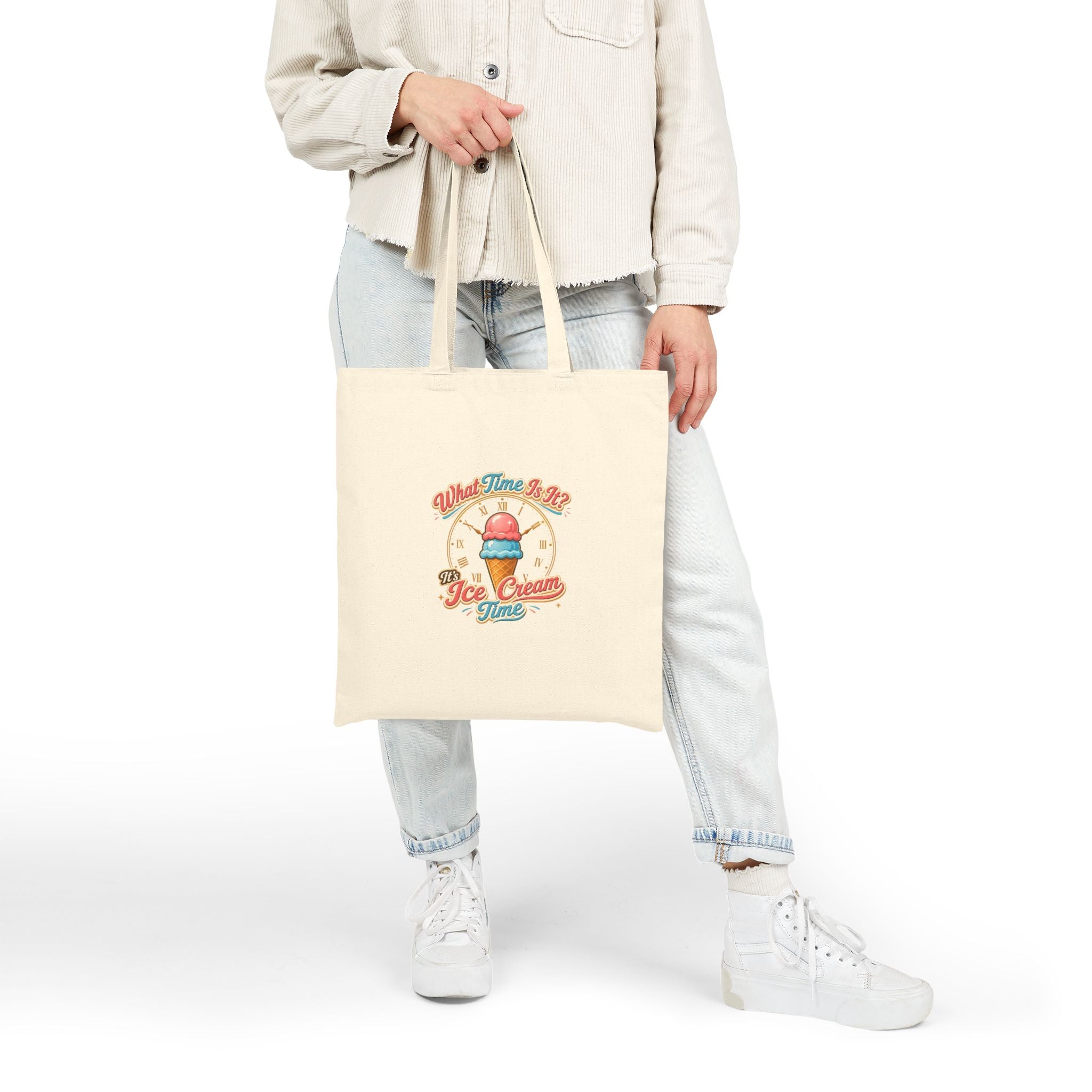 What Time Is It? Cotton Canvas Tote Bag