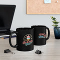 "It's Ice Cream Time - What Time Is It?" Retro Script Black Mug — 11oz & 15oz