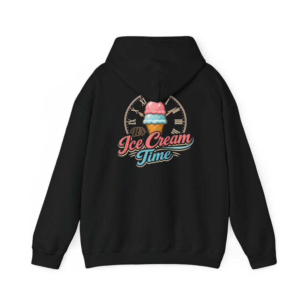 "It's Ice Cream Time - What Time Is It?" Unisex Heavy Blend™ Hooded Sweatshirt