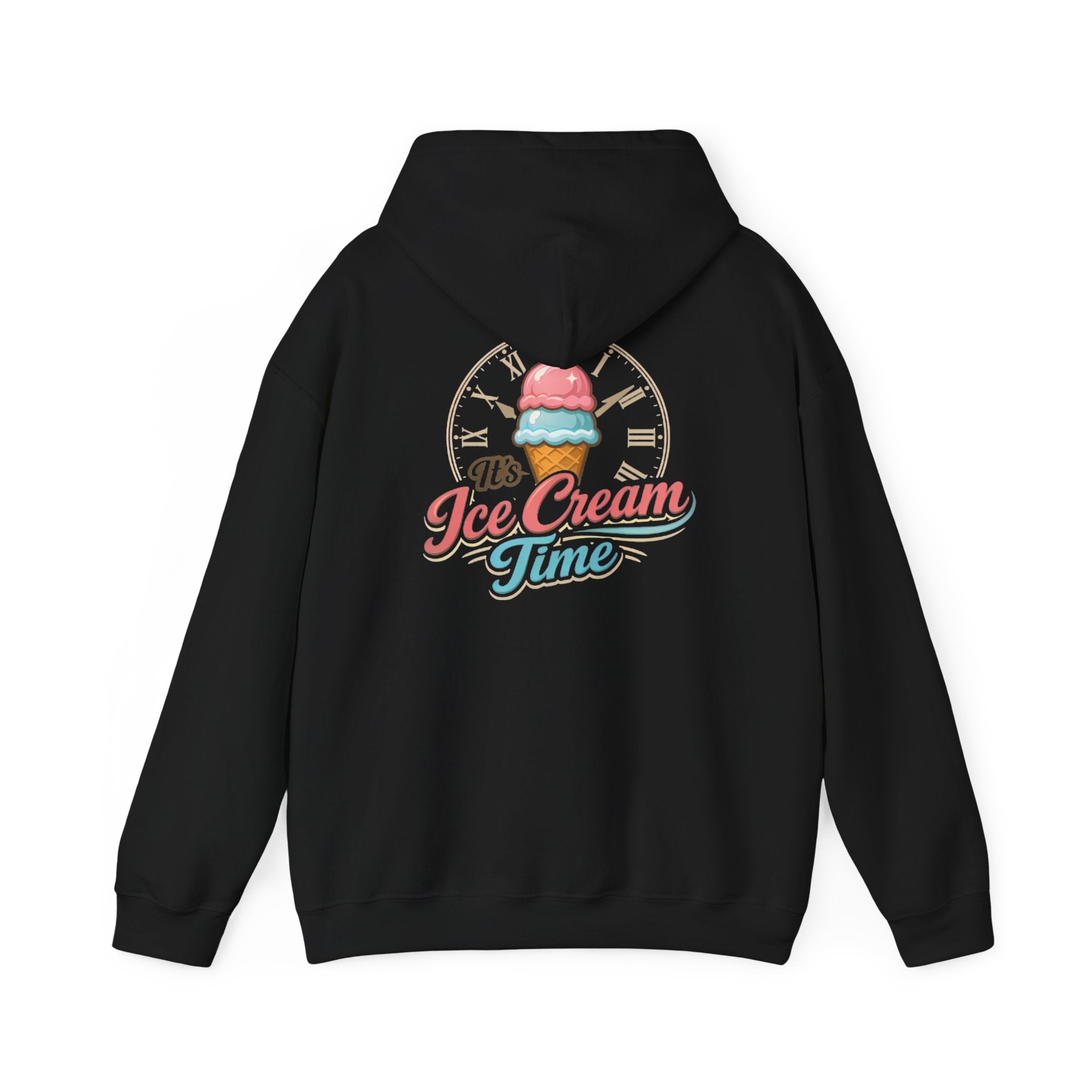 "It's Ice Cream Time - What Time Is It?" Unisex Heavy Blend™ Hooded Sweatshirt