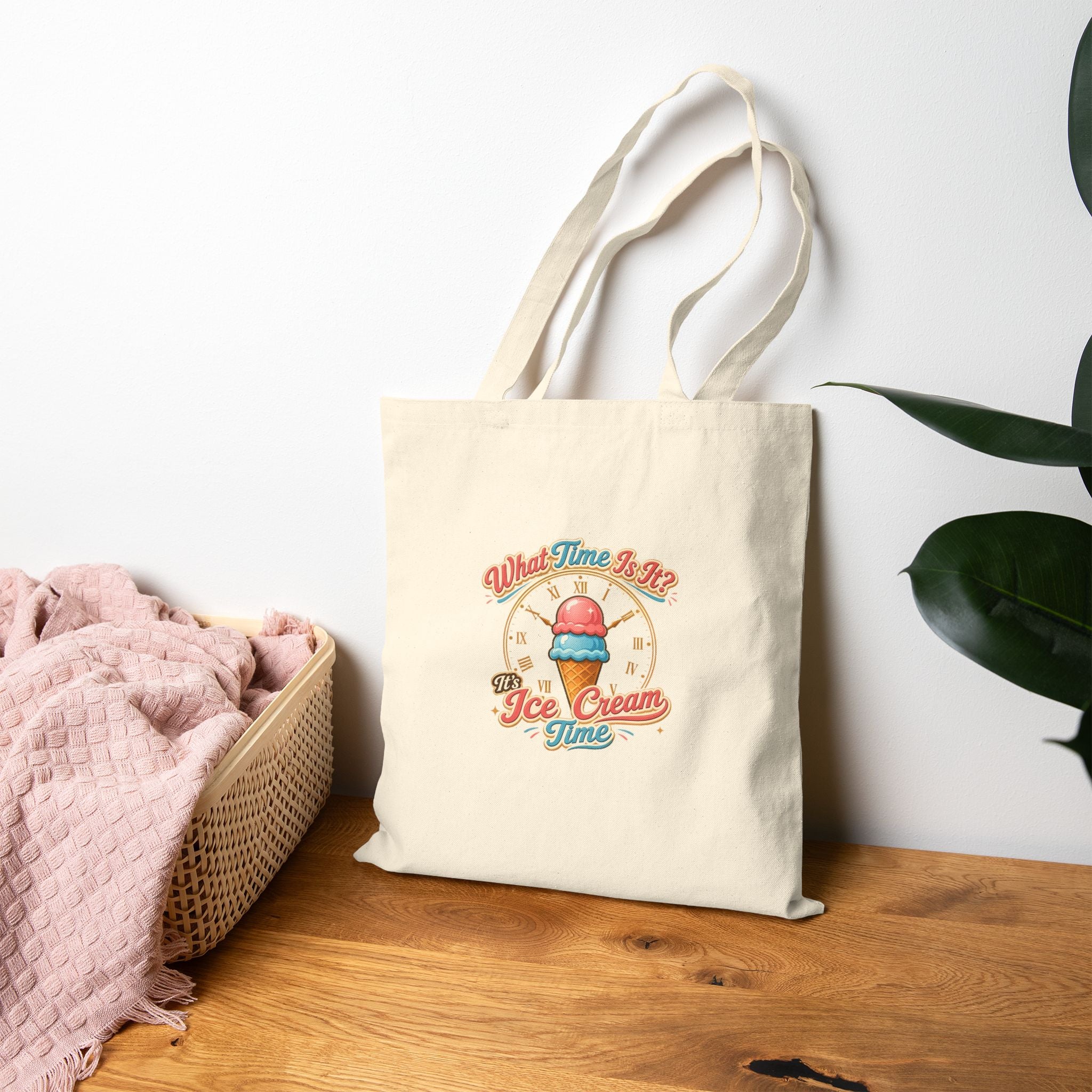 What Time Is It? Cotton Canvas Tote Bag