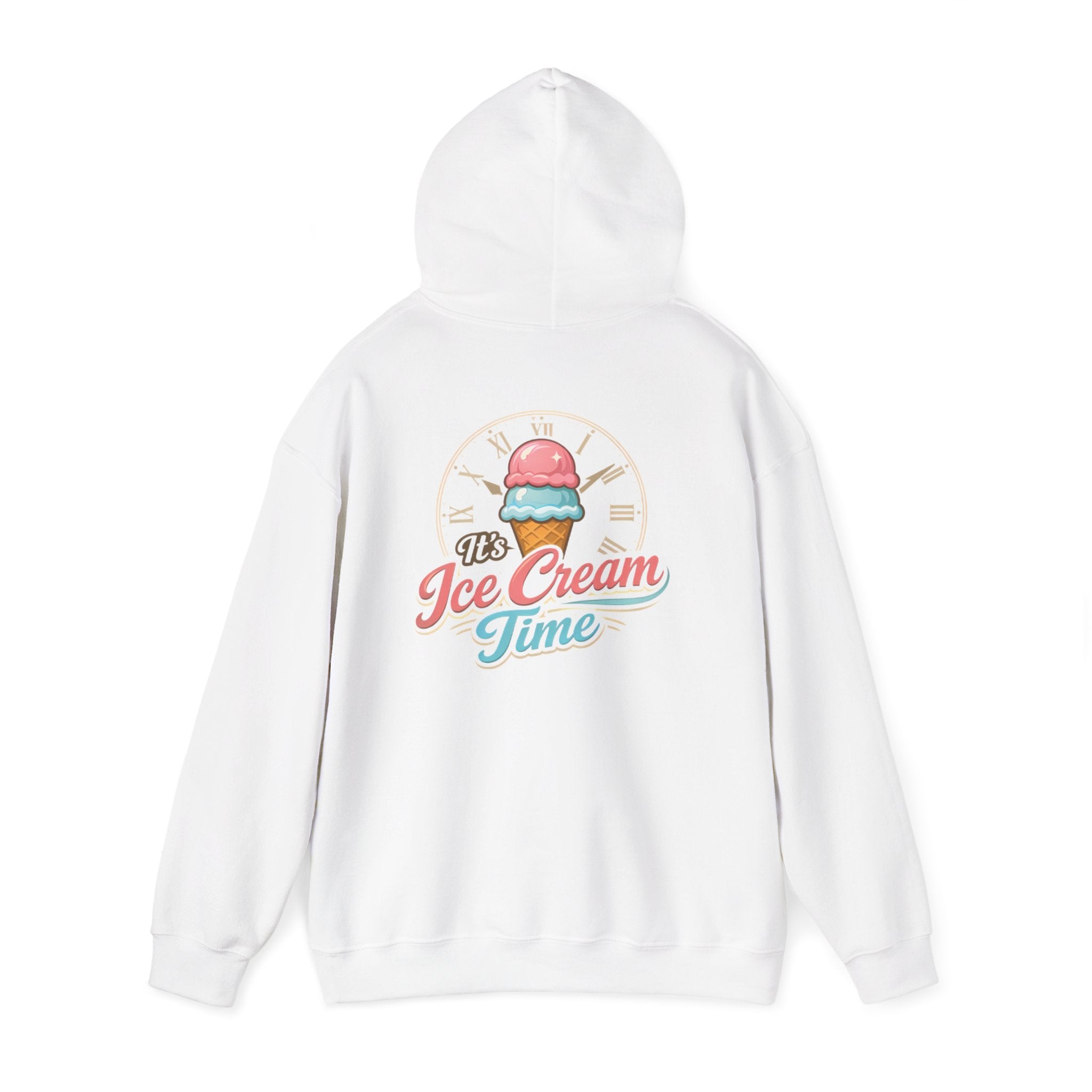 "It's Ice Cream Time - What Time Is It?" Unisex Heavy Blend™ Hooded Sweatshirt