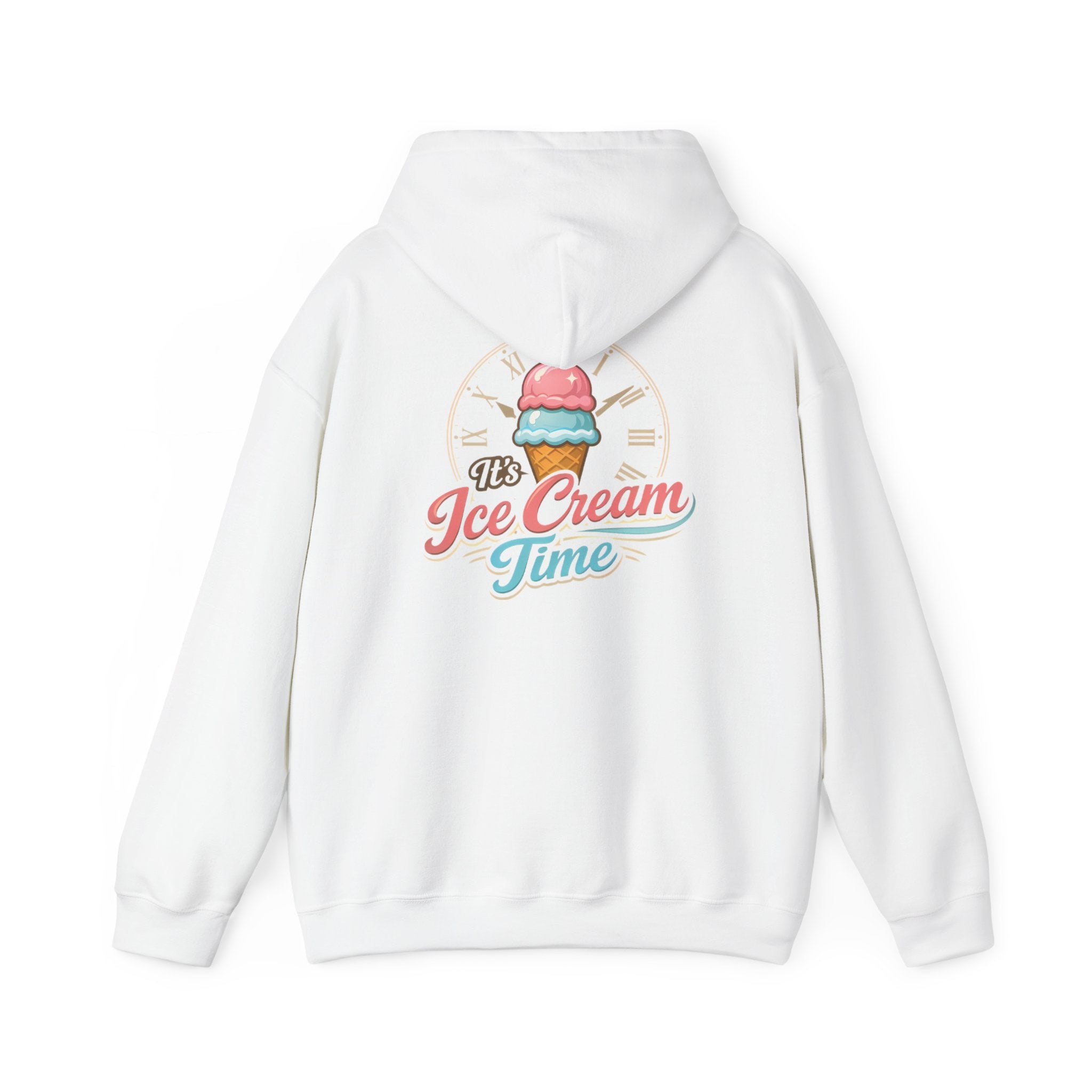 "It's Ice Cream Time - What Time Is It?" Unisex Heavy Blend™ Hooded Sweatshirt