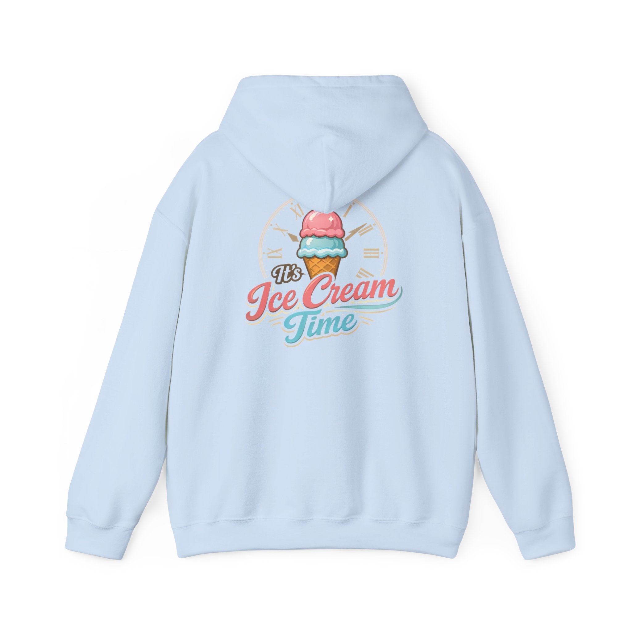 "It's Ice Cream Time - What Time Is It?" Unisex Heavy Blend™ Hooded Sweatshirt