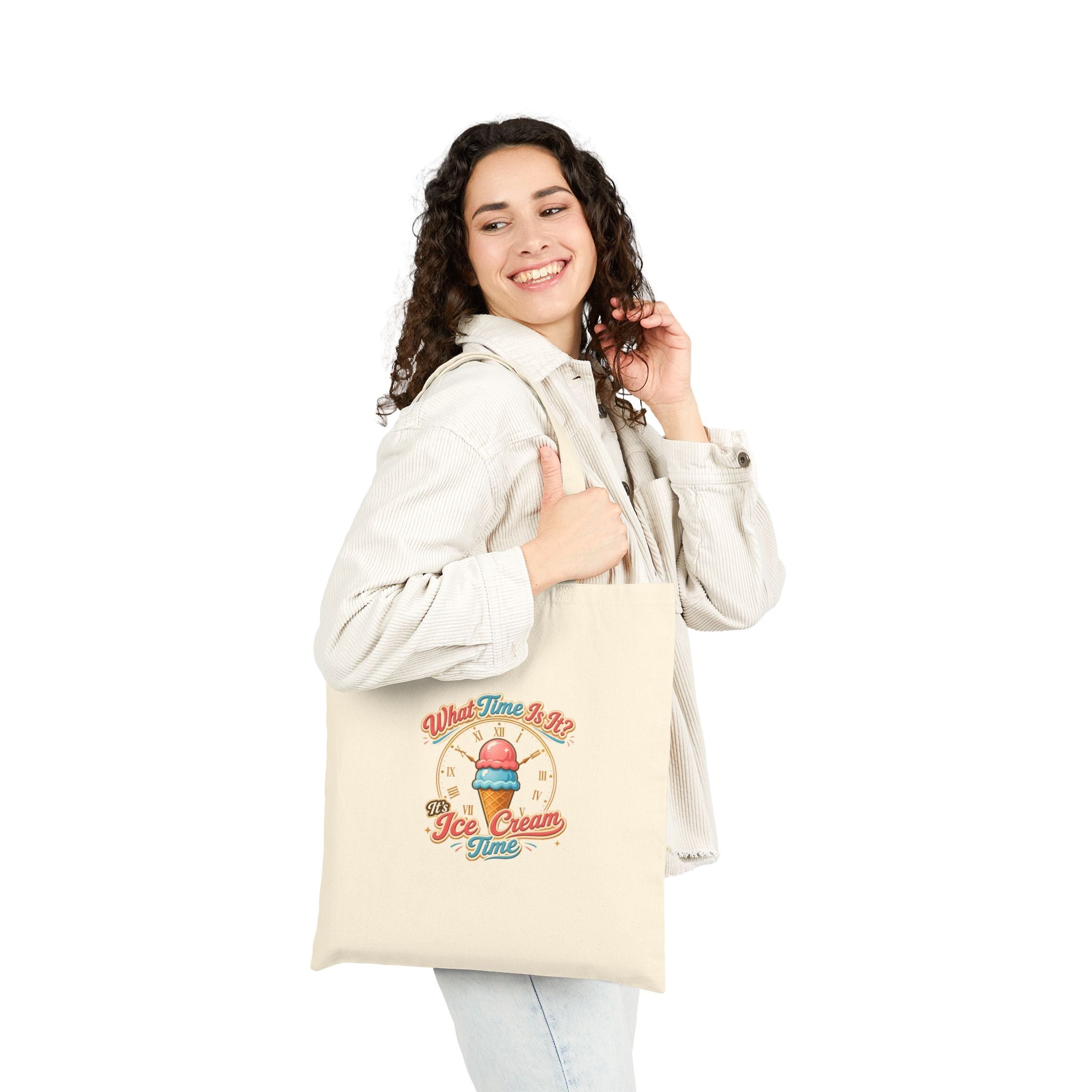 What Time Is It? Cotton Canvas Tote Bag